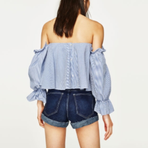 Zara// Trafaluc High Waisted Denim Short - Picture 2 of 7
